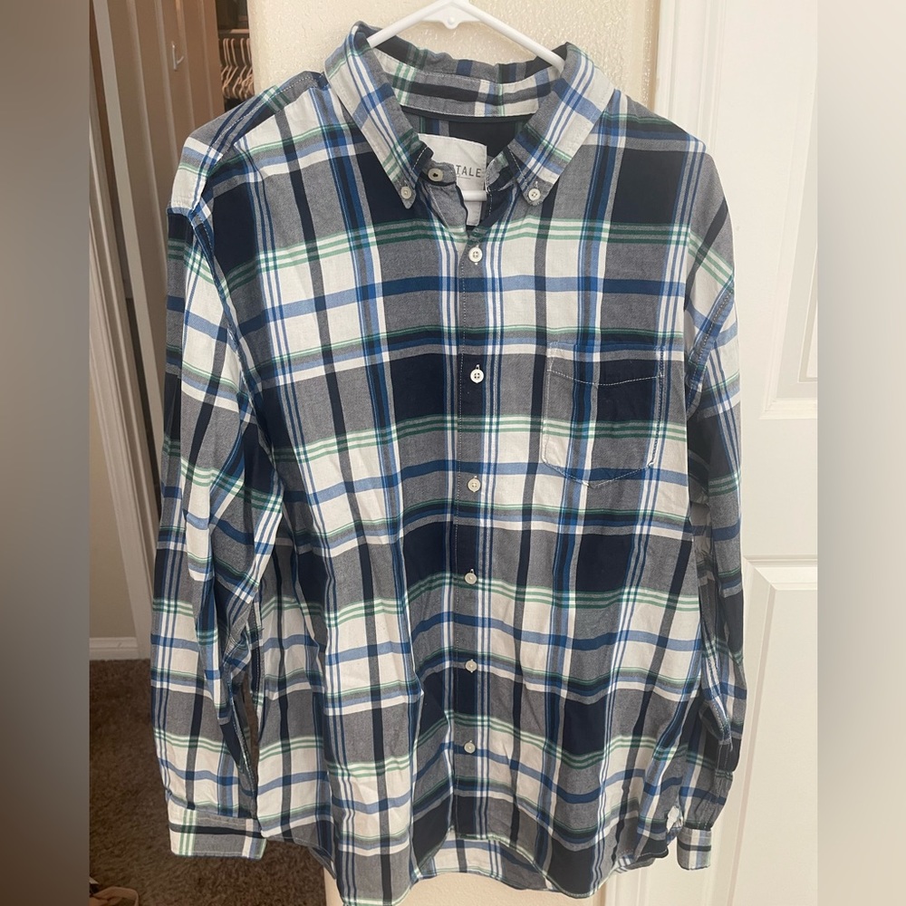 Aeropostale Mens Long Sleeve Plaid Button Down‎ Shirt size XL
